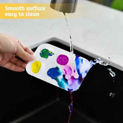Paint Tray Palettes Plastic Paint Pallets for Kids or Students Watercolor Palette Painting Tray for Painting Party, DIY Craft and Art Painting (50)