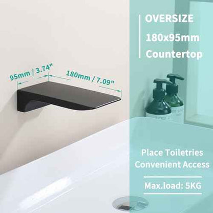 Waterfall Tub Spout Black Tub Spout for Bathtub Faucet ¡¼SUS304 Stainless Steel & Solid Brass¡½ Bathroom Tub Faucet Replacement High Flow Shower Spout Matte Black Tub Spout Wall Mount, TS4-BK