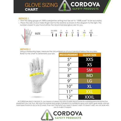 Cordova 1600 Red Lined Gloves, Slip-On Style, Brown Jersey, Large, 12-Pack