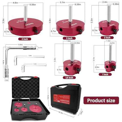 5 Piece PVC Pipe Reamer Kit With A Socket Wrench,MEIFRENSHIP 1" 1.5" 2" 3" 4 Inch Plastic Pipe Fitting Reamer Tools Contain PPR100, PPR150, PPR200, PPR300, PPR400, Fit Into Standard 3/8" & 1/4" Drills