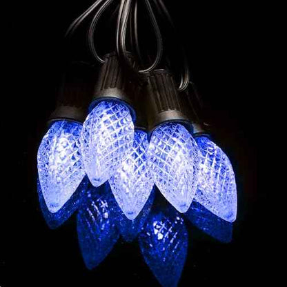 C7 LED Replacement Light Bulbs - 100-Pack Shatterproof E12 Candelabra Base for Christmas String Lights, Waterproof & Dimmable Village Bulbs - Multicolor