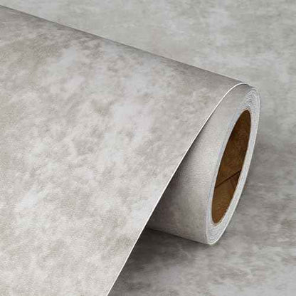 Livelynine Limewash Concrete Wallpaper Peel and Stick Cement Wall Paper for Bedroom Dorm Room Light Grey Vinyl Wrap Concrete Contact Paper for Kitchen Countertops Waterproof Durable 15.8x78.8 Inch