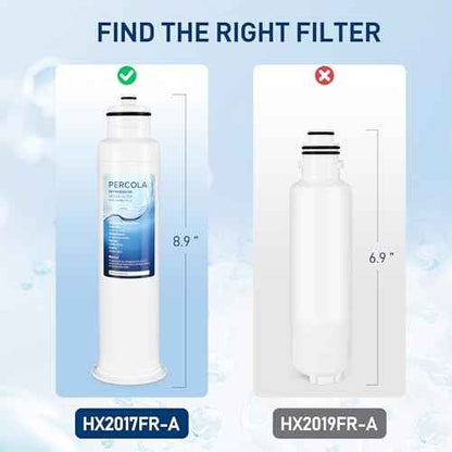 HX2017FR-A Water Filter, Compatible with Hisense¢ç HX2017F-A, HRF266N6CSE1, HRF266N6CSE, HRF209N6CSE, HRF254N6TSE, HRF254N6DSE, HRF210N6CBE, Mora MRF211N6CSE, MRF266N6CSE (2 Pack)