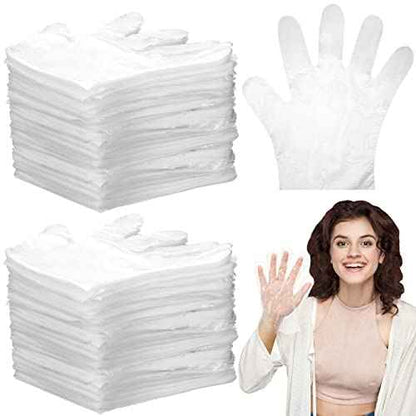 Dingion 4000 Pack Disposable Gloves Plastic Disposable Food Prep Safe PE Latex Free Gloves for Gardening Kitchen Cooking Food Handling