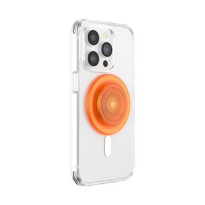 PopSockets Phone Grip for MagSafe with Kickstand, Magnetic Stand, Swappable Top, Secure Hold for iPhone MagSafe Cases, Phone & Tablet Grip - Clear