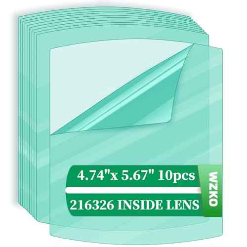 10pcs 216326 Front Lens Cover Helmet Outside Clear Lens Cover Replacement Compatible MP-10 EIite Tltanium DigltaleIite and Miller Series Welding Helmets