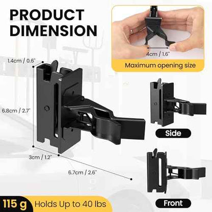 6 Pack E Track Tool Holder,Enclosed Trailer Accessories for Brooms, Poles, Shovels,Rakes,Etrack Accessories for Trailer Organizer - (Black - M2