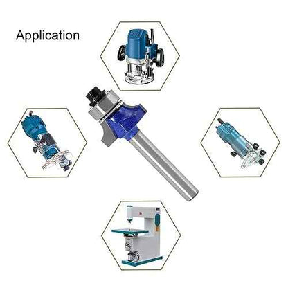 Roundover Router bit Set£¬Professional 1/4 inch Shank Roundover Edging Router Bit Set£¬Bearing Guide for Rounding Edge bit (for R 1/8", 1/4", 3/16", 25/64") 4Pcs (Roundover Router bit Set)