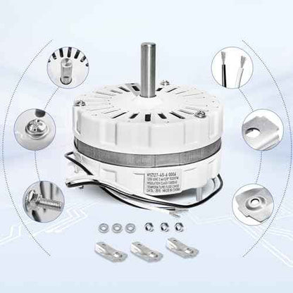 F0510B2944 Attic Ventilation Fan Motor, Compatible with Lomanco 2000 and 1800 Series Attic Ventilation Motors, Replacement F0510B2497 A0416B2059 A0510B2389 (Universal Kit Included)