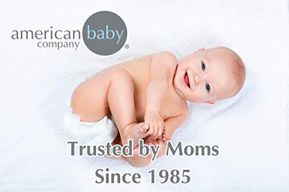 American Baby Company 100% Natural Cotton Fitted Crib Sheet 52" x 28" - Soft, Breathable, Hypoallergenic & Gentle Toddler Bed Sheet, Baby Pink, Neutral for Boys & Girls