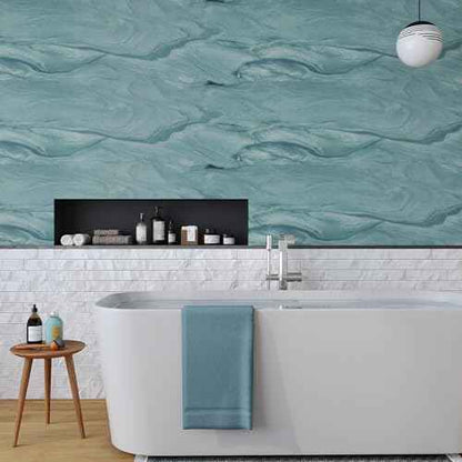 VaryPaper Matte Teal Blue Marble Contact Paper Peel and Stick Countertops for Kitchen Waterproof Marble Wallpaper Removable Self Adhesive Countertop Wallpaper Marble Vinyl for Desk Table 15.7''x78.7''