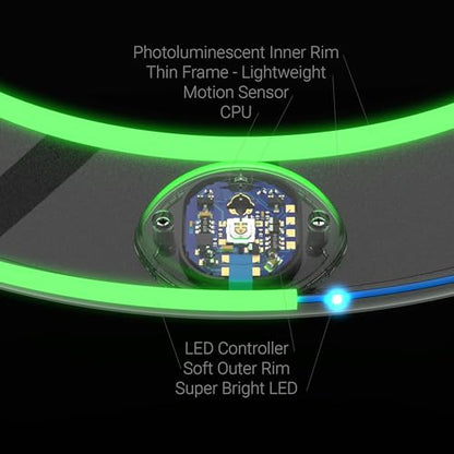 TOSY Flying Ring - 16 Million Color RGB LEDs, Super Bright, Lost Mode, Auto Light Up, Camping Essentials for Kids/Teens/Boy/Girl, Safe & Soft, Waterproof, Pool/Beach Games, Lightweight Toy