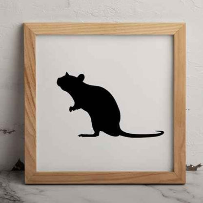 MAGJUCHE Mouse Stencil 6 Inches, Reusable Rat Animal Stencil for Painting DIY Crafts Decor