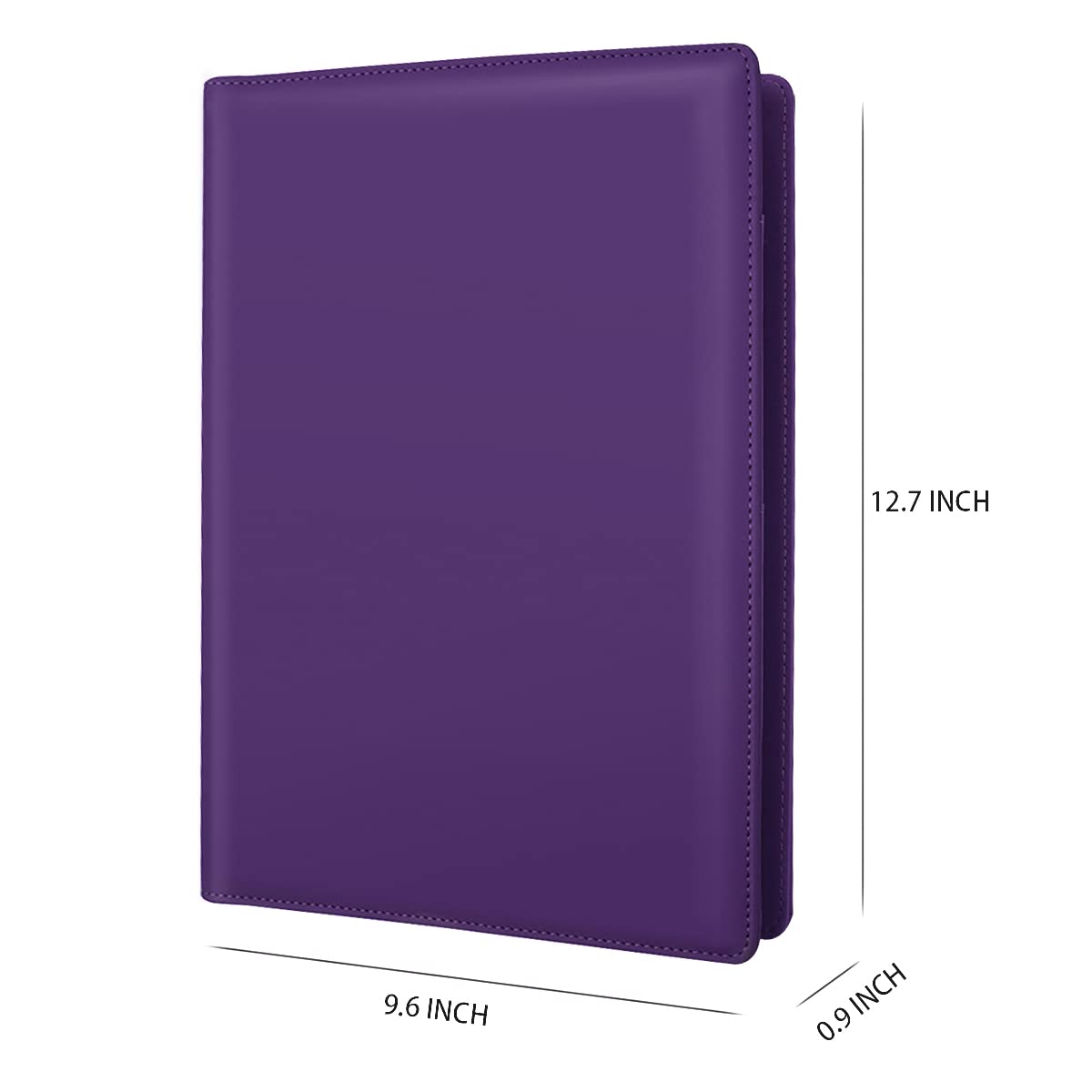 WAVEYU Resume Portfolio Folder, Padfolio Clipboard, Writing Portfolio Leather Clipboard with Cover for Legal Pad Holder Letter Size A4 for Business Conference Notepad Clip Boards, Purple