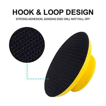 Hook and Loop Hand Sanding Block 5 Inch Mouse and Round Sanding Holder 2 PCS Hand Sanding Pad for Woodworking Hook Backing Sandpaper Holder for Furniture