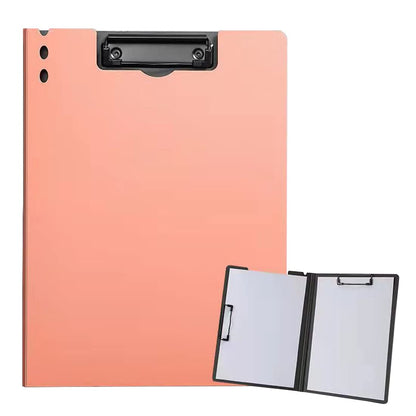 NULIZL Plastic Clipboard, Standard A4 Letter Size Clipboards with Double Metal Clip, Suitable for Office Workers, Students, Teachers (12.5 x 9.5 inches) - Pink