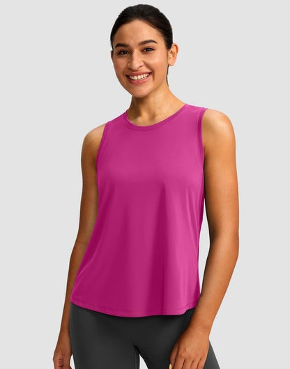 Women's Racerback Athletic Tank Tops - Sleeveless Workout Shirts for Yoga & Running | Loose Fit