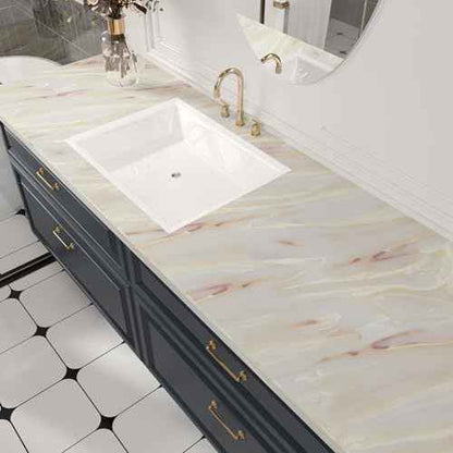 VaryPaper 15.7''x78.7'' Matte Marble Contact Paper Peel and Stick Countertop Waterproof Wallpaper for Kitchen Counter Top Self Adhesive Countertop Laminate Vinyl Wrap for Cabinets Table
