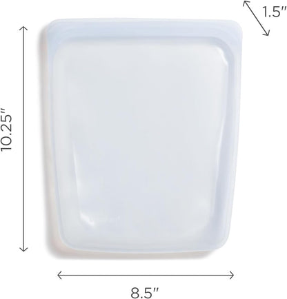 Stasher Premium Silicone Reusable Food Storage Half Gallon Bag, Aqua, Microwave, Sous Vide, Dishwasher, Oven and Freezer Safe, BPA Free, Leak-free, Eco-friendly, 64 Oz