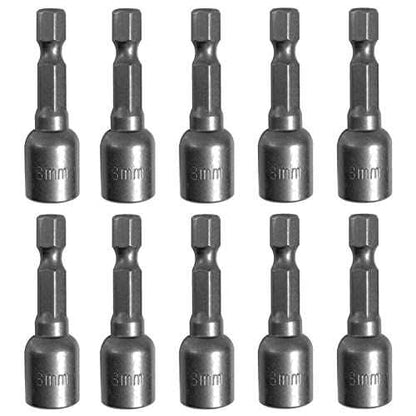 5/16'' Nut Driver Bit Sets 10PCS, SKZIRI 5/16 inch Nut Driver Hex Shank Quick Change Socket Nut Impact Driver Adapter Alloy Steel