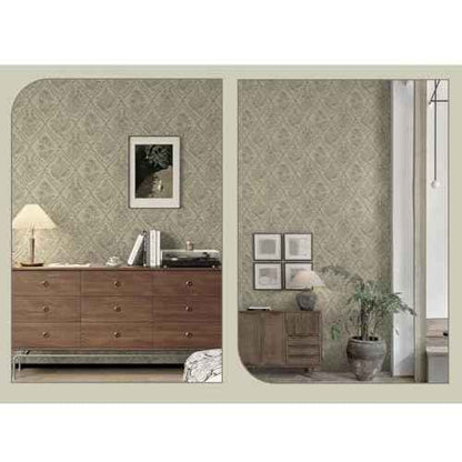 Kitico Peel and Stick Wallpaper Vintage Bohemian Wallpaper Brown Contact Paper Flower Removable Waterproof Bathroom/Bedroom Cabinets Self Adhesive Vinyl 17.3 inches x393.7 inches