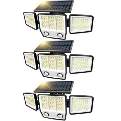 Solar Motion Sensor Outdoor Lights Waterproof - 3000LM 3 Modes Security Lights Outdoor 270¡Æ Illumination IP65 LED Solar Flood Wall Light for Garden Yard Patio Pathway (Modern, 3)