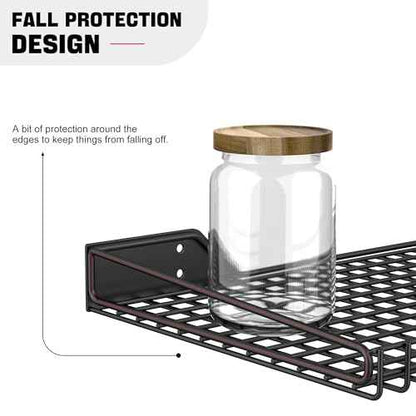 Ultrawall Wall Mounted Storage Shelf for Garage, 2 Pack Metal Shelf Rack, Heavy-Duty Wall Organizer Shelves Suitable for Shop, Shed, Garage 23.5inch x 12inch(Black)