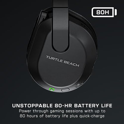 Turtle Beach Stealth 600 Wireless Multiplatform Amplified Gaming Headset for PC, PS5, PS4, & Mobile – Bluetooth, 80-Hr Battery, Noise-Cancelling Flip-to-Mute Mic, Waves 3D Audio –Black