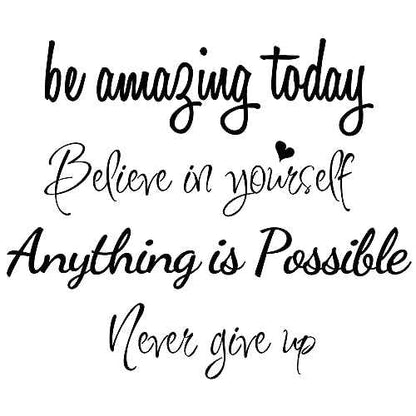 Sinekong Large Inspirational Quote Wall Decals, Removable Positive Saying Lettering Stickers, Motivational Word Decal Peel and Stick for Classroom Home Living Room Bedroom Office DIY Art Decor