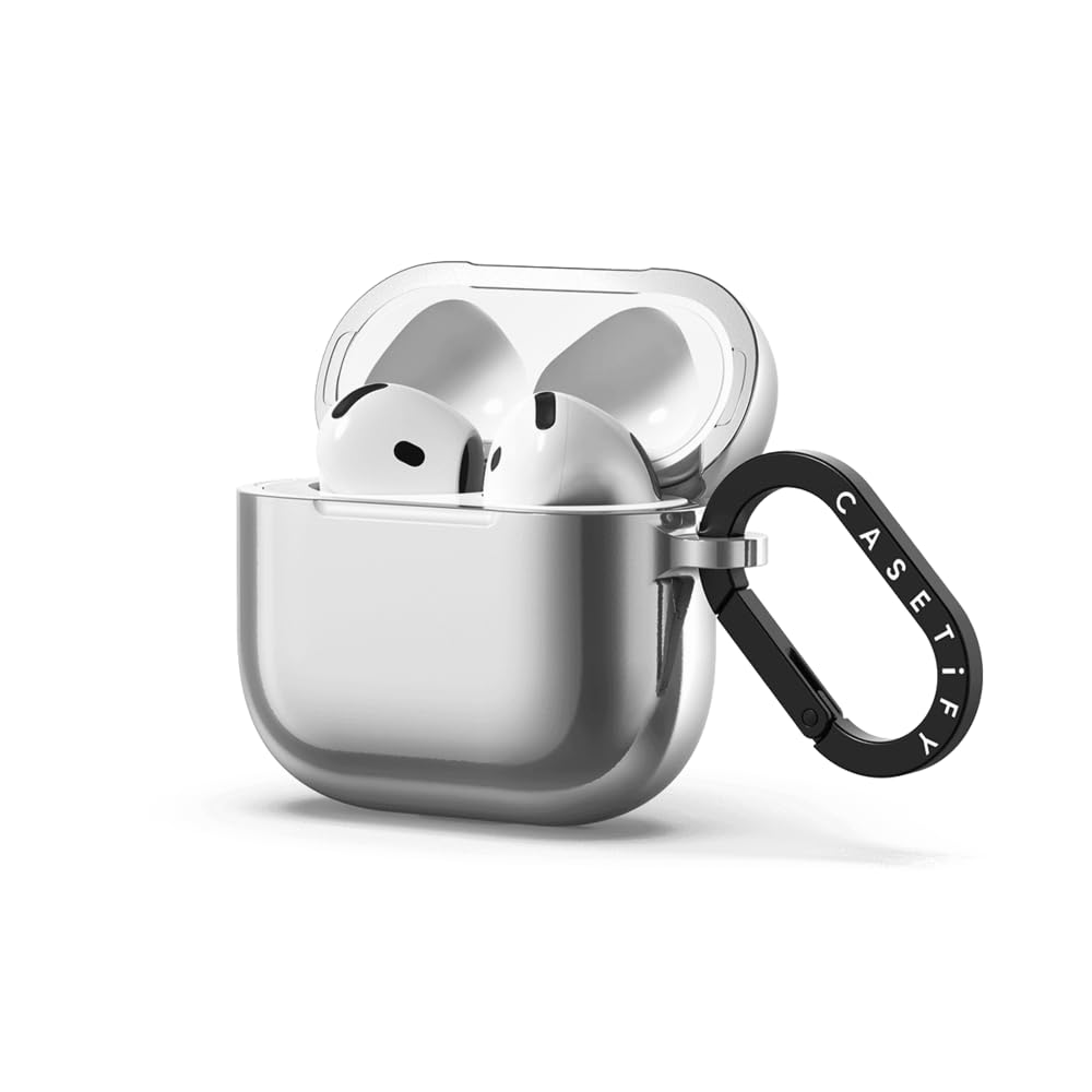 CASETiFY Mirror AirPods (4th Gen) Case with Ring - Silver