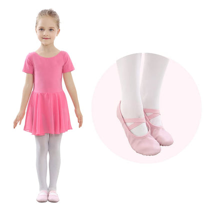 Stelle Ballet Shoes for Girls Toddler Ballet Slippers Soft Leather Boys Dance Shoes for Toddler/Little Kid/Big Kid(Pink, 11ML)