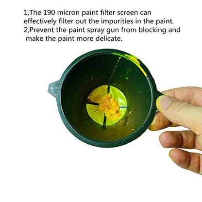 190 Micron Reusable Industrial Nylon Mesh Paint Filter Strainer Funnel Filter Paint/Gutter Oil and Food Residue High Efficient(10CM-diameter-10Pcs)