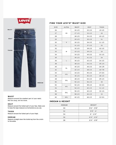 Levi's Men's 505 Regular Fit Jeans (Also Available in Big & Tall), Medium Stonewash, 34W x 32L