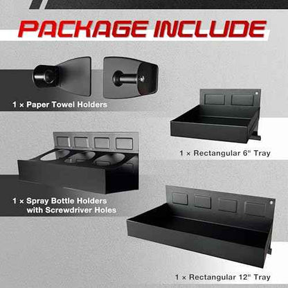STXDY 4 PCS Magnetic Toolbox Set, Magnetic Toolbox Tray Set, Super Strong Magnetism for Garages, Repair Shops and DIY