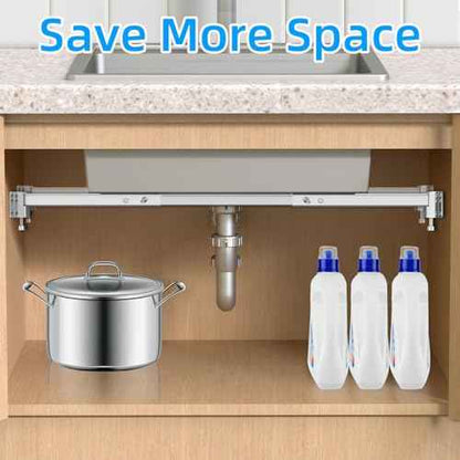 Qualward Undermount Sink Brackets,Adjustable Undermount Sink Support, Stainless Steel Installation Kit for Undermount Kitchen Sink Adjustable Support Pole (29-40 inches)