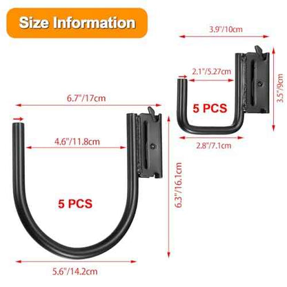 E Track Hooks 10 Pcs Heavy Duty Steel E Track J Hook with Spring Fitting for E or X Rail 2" 4" Trailer Hooks for Cords,Cables E Track Accessories for Enclosed Trailers,Trucks,Garage,Cargo Van (Black)