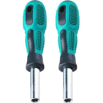 Bit Driver Handle,2 Pieces 1/4 inch Bit Driver Magnetic Screwdriver Bit Holder,6.35mm Hex 110mm Long Mini Short Strong Bit Holder Extension with Non-slip Handle Nut Driver