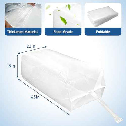 Water Storage Bladder Bathtub Drinking Water Bag Food-Grade Storage Emergency Drinking Water Container, Comes with Hand Pump,Disaster and Hurricane Survival (100 Gallon) (2pcs)