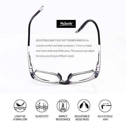 Anti-Fog Safety Glasses with Rx Insert Compatibility - ANSI Z87.1 Certified, Prescription Lens Ready (Not Over-Glasses), Adjustable Fit for Woodworking, Welding, Labs