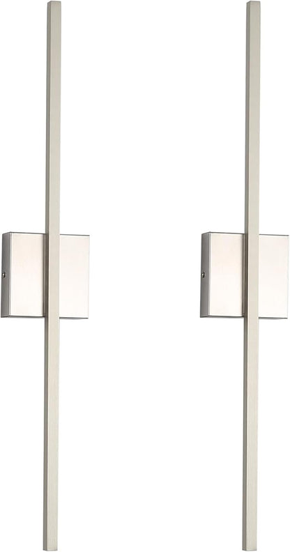 Wall Sconces Set of Two 40'', LED Dimmable Sconces Wall Lighting, Brushed Gold Modern Wall Sconce Light for Bathroom, Living Room, Bedroom, Hardwired 3000K
