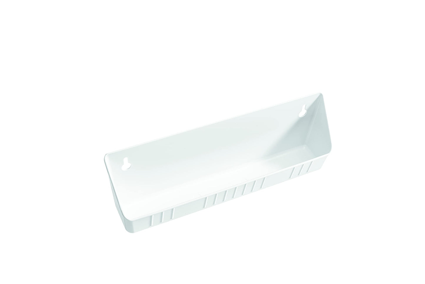 Rev-A-Shelf 14" Tip-Out Plastic Sink Trays for Kitchen and Bathroom Base Cabinet, Pull Out Vanity Shelf Home Organizer, White, 6572-14-11-52