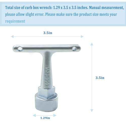 Folde Water Meter Wrench & Curb Stop Wrench For Pentagon Curb Boxes, Water Meter Cover Key