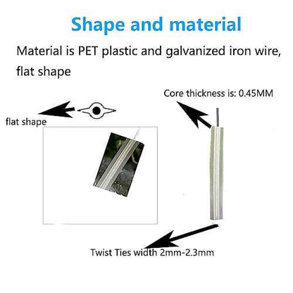 500 Pack 6 Inch Clear Plastic Twist Ties - Reusable Twisty Ties for Cords, Garbage Bags, Gardening and More - Durable, Flexible and Coated for Long-Lasting Use
