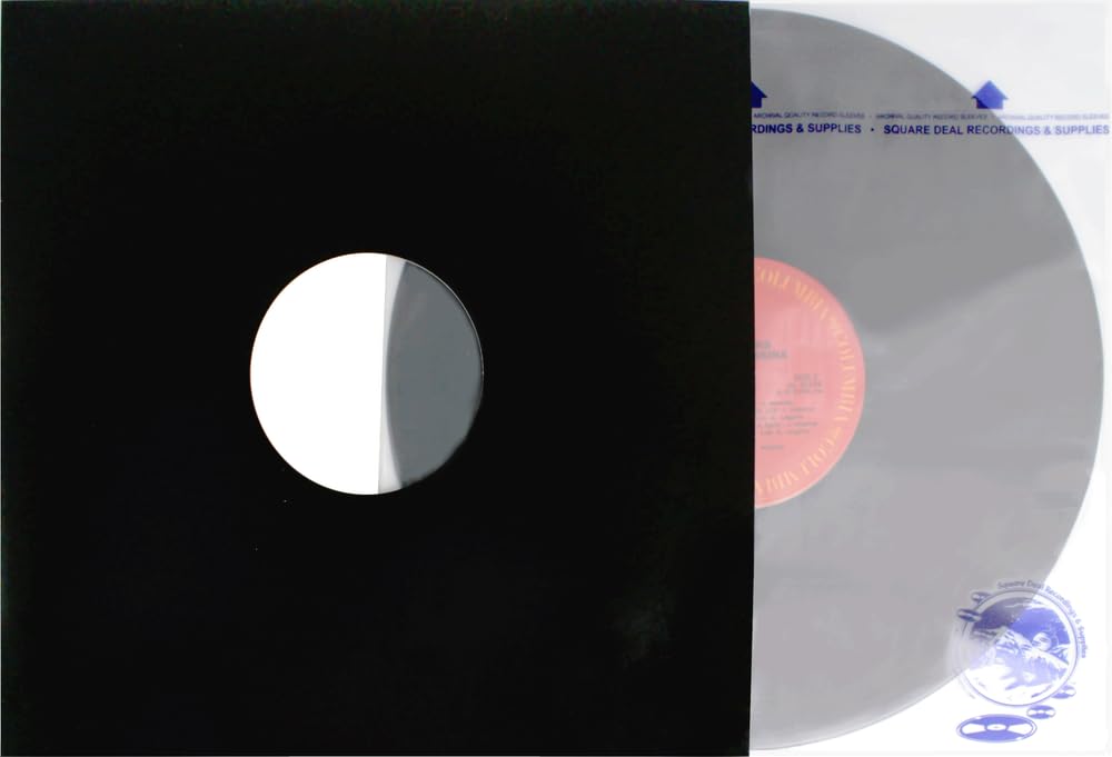 (100) 12" Record Inner Sleeves - 3-Layers of Archival Quality, Anti-Static HDPE with Rice Paper Enclosed Insert for Extra Rigidity #12IM