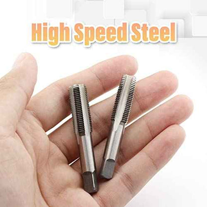 2pcs M10x1.25 Tap, M10 Metric Thread Tap Right Hand Thread Tapping Tool, HSS Thread Milling Taps (M10 x 1.25, Taper & Plug Tap)