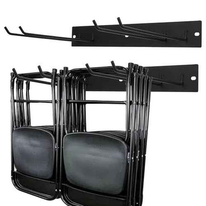 2 Pack Folding Chair Storage Rack for Chair Organization and Garage Wall Mount Storage, Garden Tool Rack Organizer