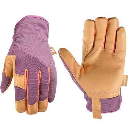 Wells Lamont Women's Leather Work Gloves, ComfortHyde Leather Hybrid, Breathable, Medium (7876M)