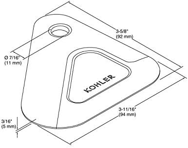 KOHLER K-8624-0 Kitchen Pot and Pan Dish Scraper, Silicone and Nylon, Heat Resistant, White and Charcoal, One Size