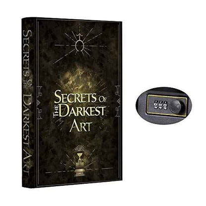 Fake Book Box - Small Safe Box with Combination Lock - Hidden Safe in Plain Sight - Diversion Safes - Secret Safes (Darkest Art) (Large)