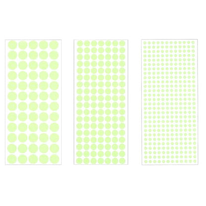 uxcell Glow in The Dark Dot Stickers, Glow Dot Wall Decals, Glowing Dot Decal Decoration for Ceiling and Wall, 522 Dots in 3 Sizes, Fluorescent Green